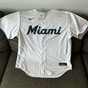 Nike Authentic Miami Marlins 2020 Baseball MLB White Jersey Men’s Size: XL